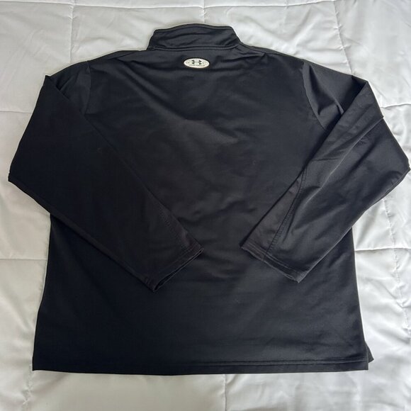 Under Armour Mens Large L Black Quarter Zip 1/4 Pullover Long Sleeve Athletic - Picture 6 of 6